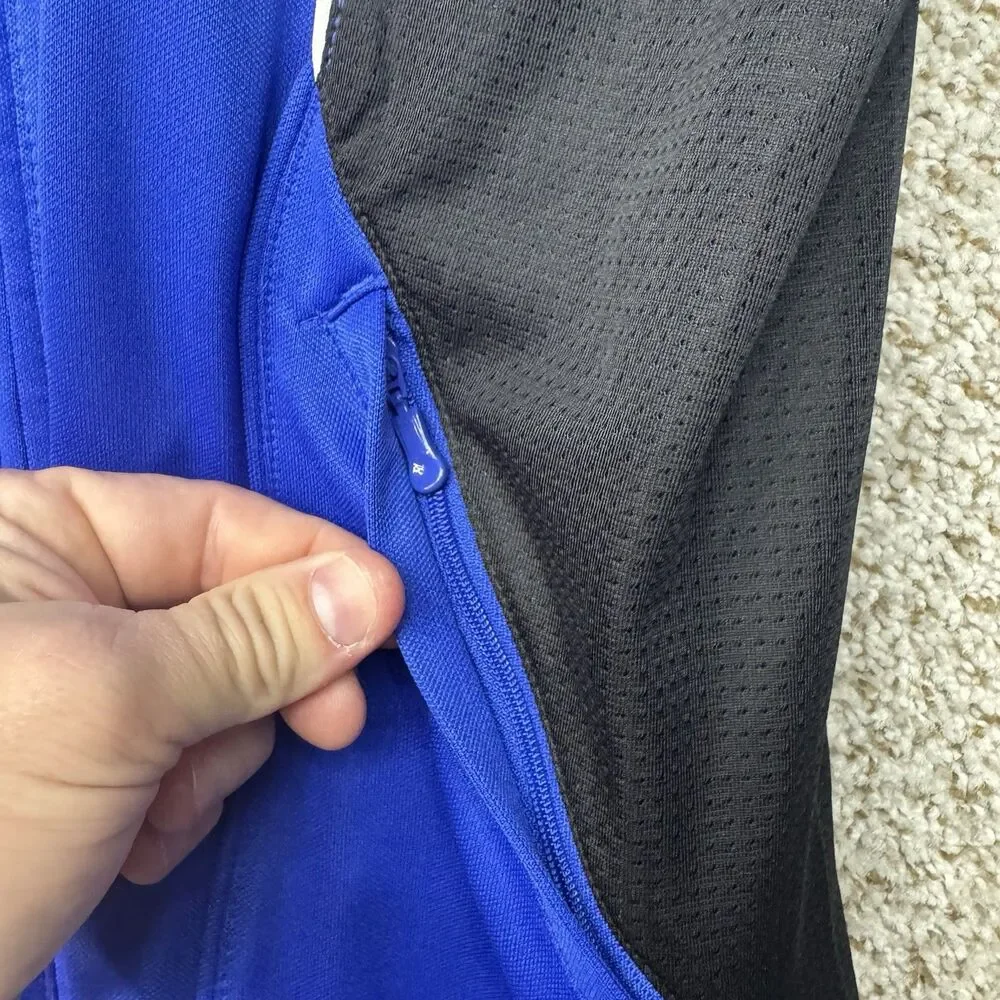 Adidas Condi training Jacket‎ Mens Medium Blue ClimaCool Full Zip Polyester New